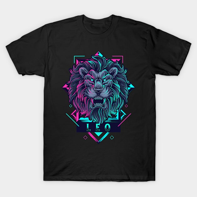 Zodiac LEO NEON Series T-Shirt by ZODIAC HOLIC